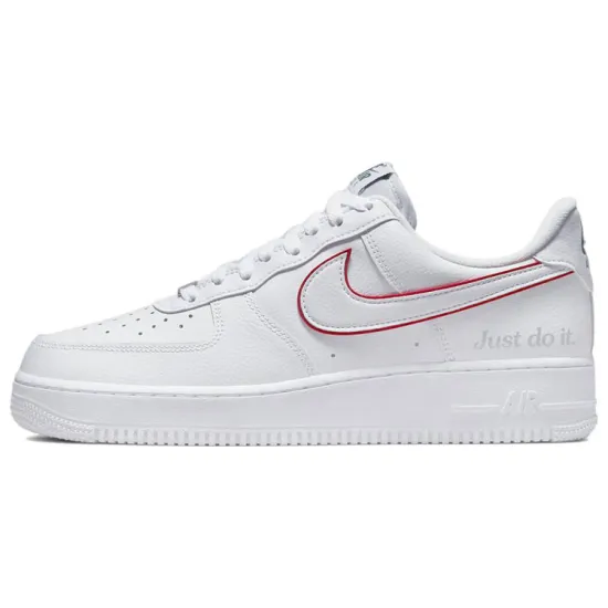 Nike Air Force 1 Low Just Do It White Noble Green Metallic Silver University Red