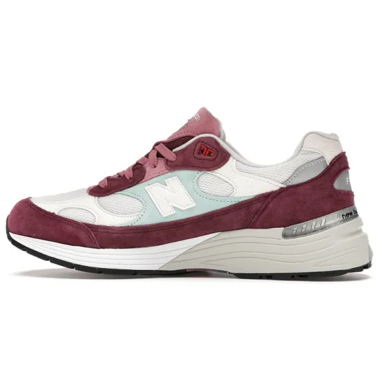 New Balance 992 Kith Kithmas Burgundy White