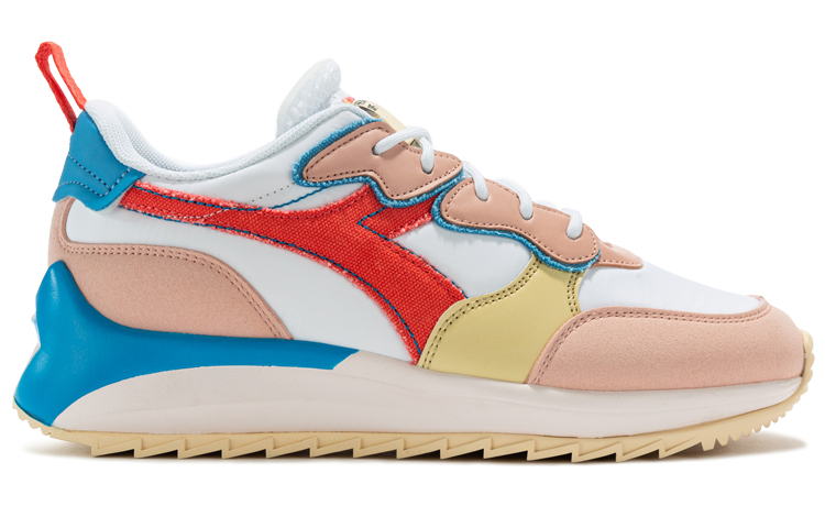 Diadora Fabric Vintage Support Cushioning Low top Running Shoes Women’s White Red