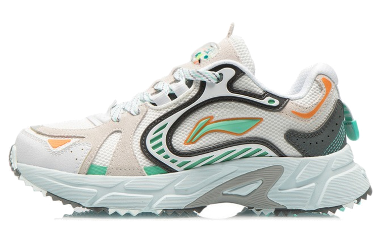 Li Ning Running Shoes Women’s Low Top Standard White/Dark Gray Green