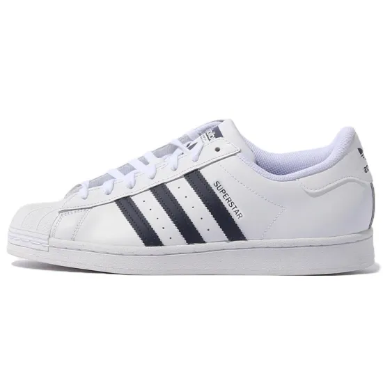 Adidas Originals Superstar Series Skateboard Shoes Unisex Low-top White/Royal Blue