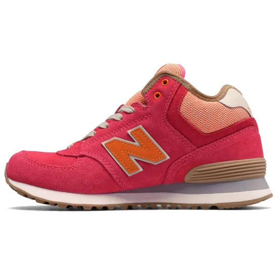 New Balance NB 574 Series Running Shoes Women's Mid-top Coral Powder/yellow/white/gray