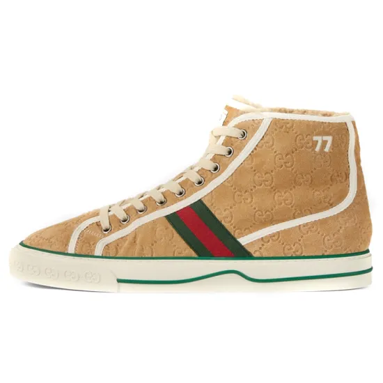 GUCCI Tennis 1977 High 'Butter Suede Mini GG'