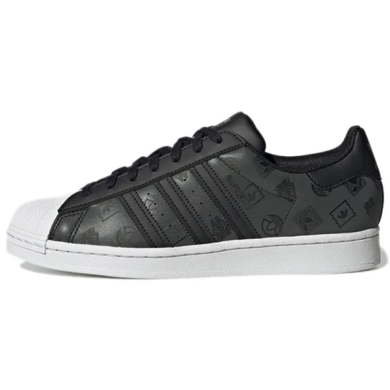 adidas originals Superstar Series Skateboarding Shoes Unisex Low-top Carbon Black/white