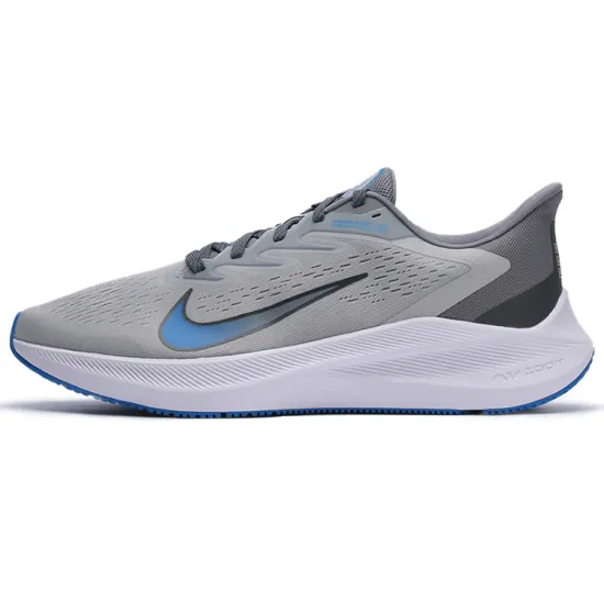 Nike Zoom Winflo 7 Running Shoes Men Low-top Fog Gray / Iron Gray / Photo Blue / Particulate Gray / Soot / White