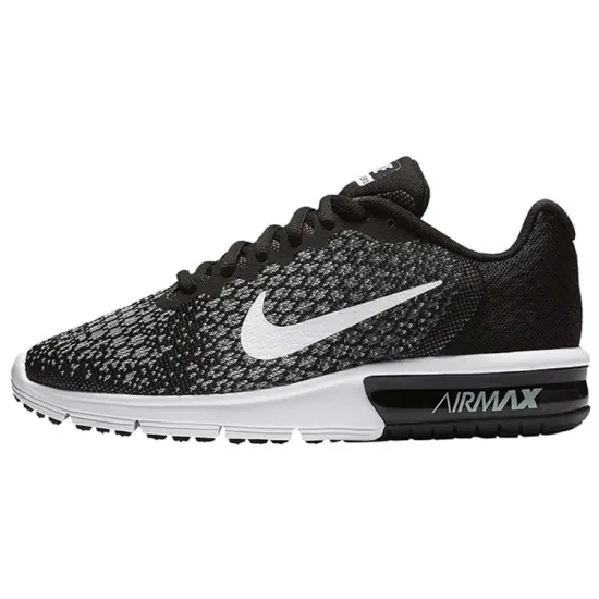 Nike Air Max Sequent 2 Black White-Dark Grey Women's
