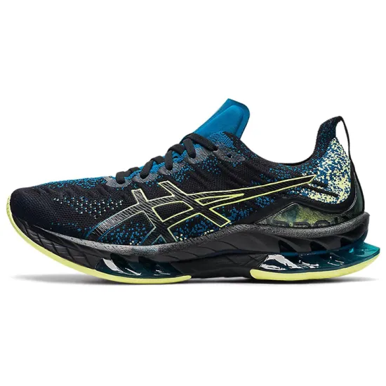 Asics Kinsei Blast Black Blue Glow Yellow