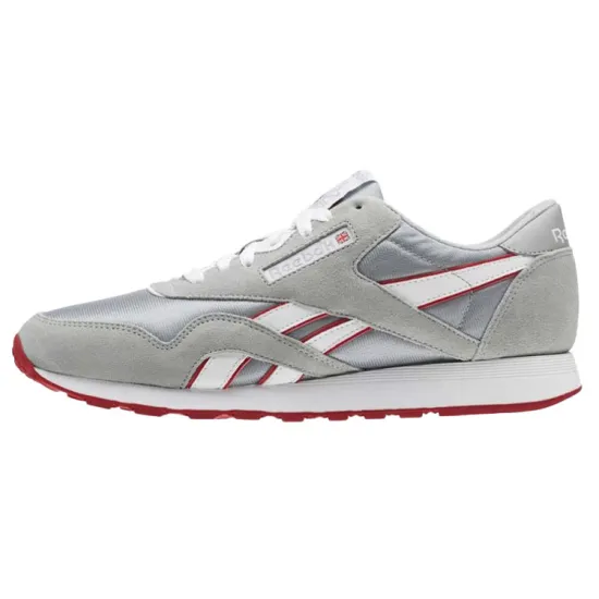 Reebok Classic Nylon Lifestyle Shoes Men Low-top Gray/Red
