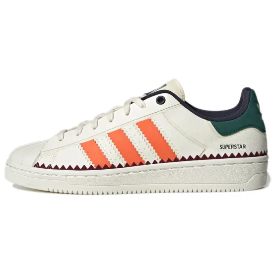 Adidas Originals Superstar Series Skateboard Shoes Unisex Low-top White/Green/Orange