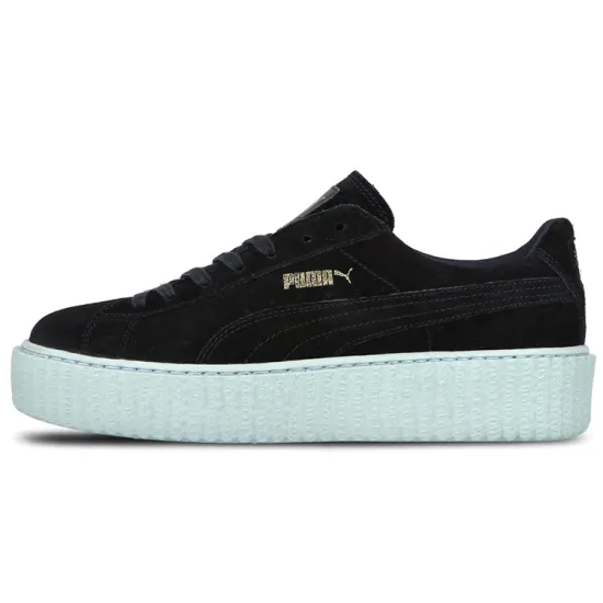 PUMA Rihanna Fenty Skateboarding Shoes Women's Low-top Black/white