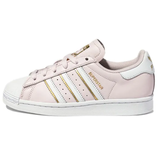 Adidas Originals Superstar Series Skateboard Shoes Women's Low-top Pink/white