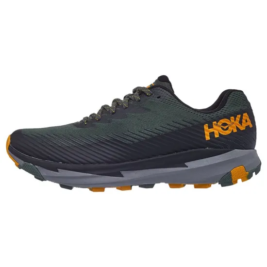 HOKA ONE ONE Running Shoes Men Low-top Black/Green/Yellow