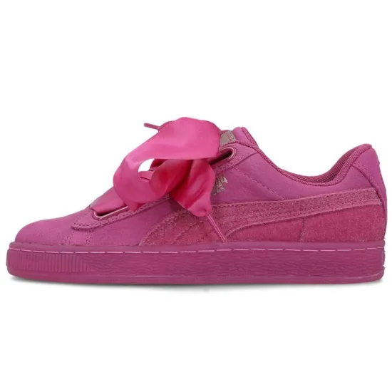 PUMA Basket Series Skateboarding Shoes Women's Low-top Pink