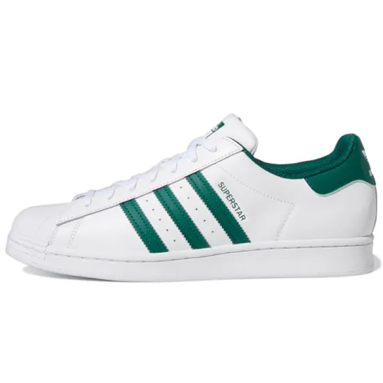 Adidas Originals Superstar Series Skateboard Shoes Unisex Low-top White/green