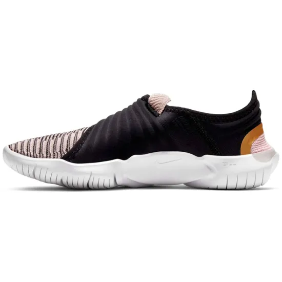 Nike Free RN Flyknit 3.0 Running Shoes Women's Low-top Black/Gold