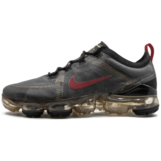 Nike Air VaporMax 2019 Black Gold Red Women's