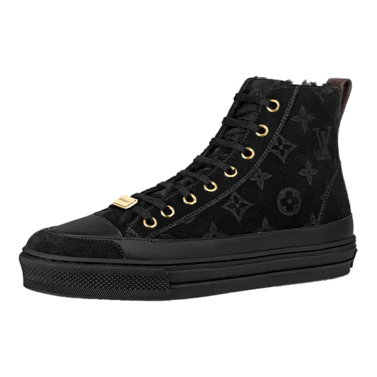 LOUIS VUITTON Stellar Ankle Sneakers 'Black Monogram' Women's
