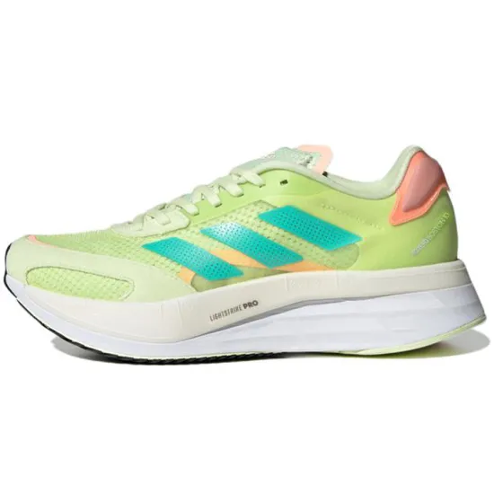 Adidas Adizero Boston 10 Running Shoes Women's Low-top Green/blue/pink
