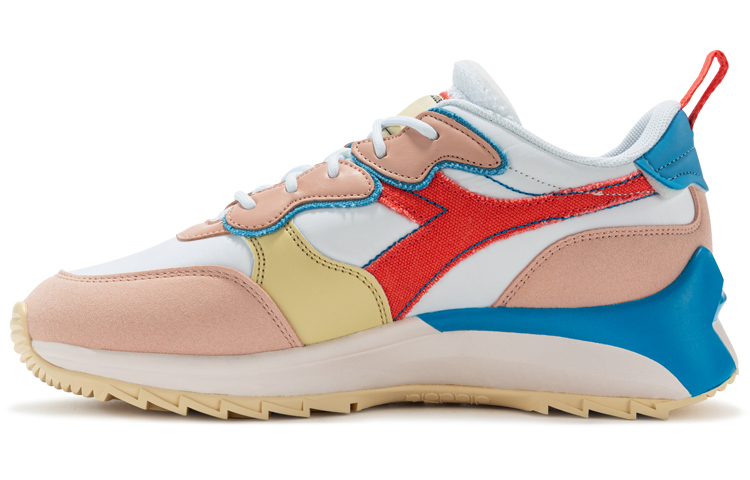 Diadora Fabric Vintage Support Cushioning Low top Running Shoes Women’s White Red