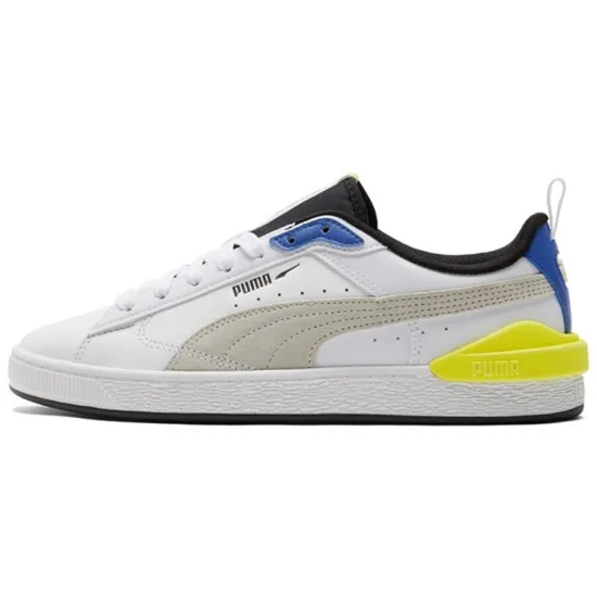 Puma Suede Skateboarding Shoes Unisex Low-top White/Blue/White/Silver