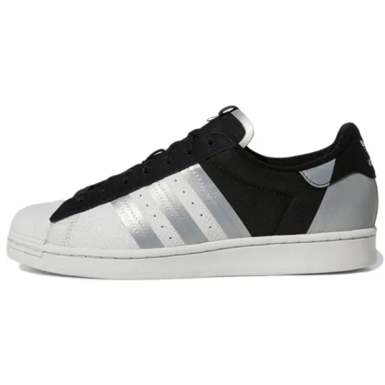 adidas originals Superstar Black Silver Metallic