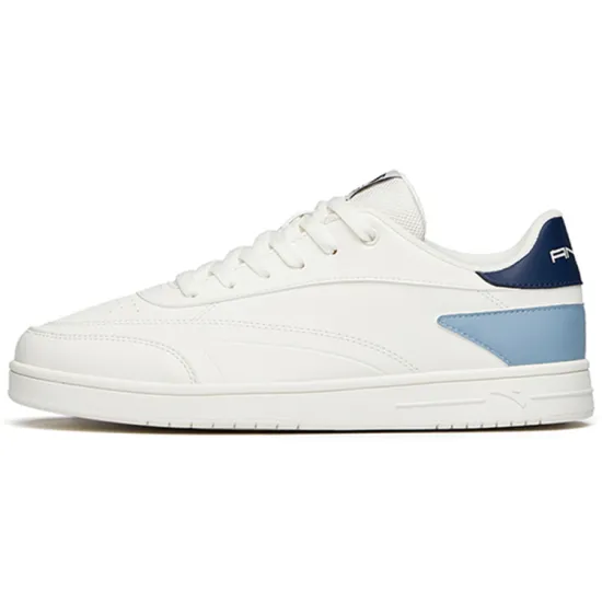ANTA Skateboard Shoes Men Low-Top Ivory White/Blue