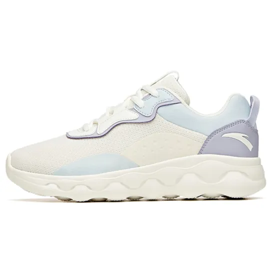 Anta Running Collection Low-Top Running Shoes Women's White Purple Blue Mesh