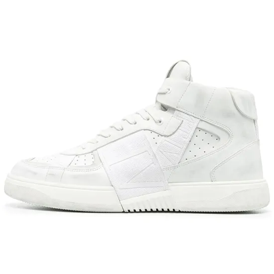 Valentino One Stud Skateboard Shoes Men High-Top White