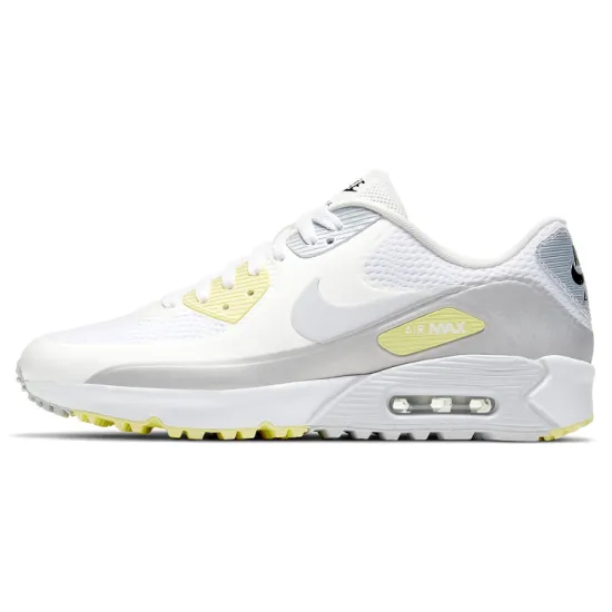 Nike Air Max 90 Running Shoes Men Low-top White/Yellow