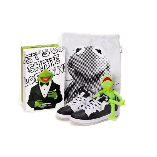 Disney X LINING Wei Wu PRO Skateboard Shoes Men Low-Top Black White