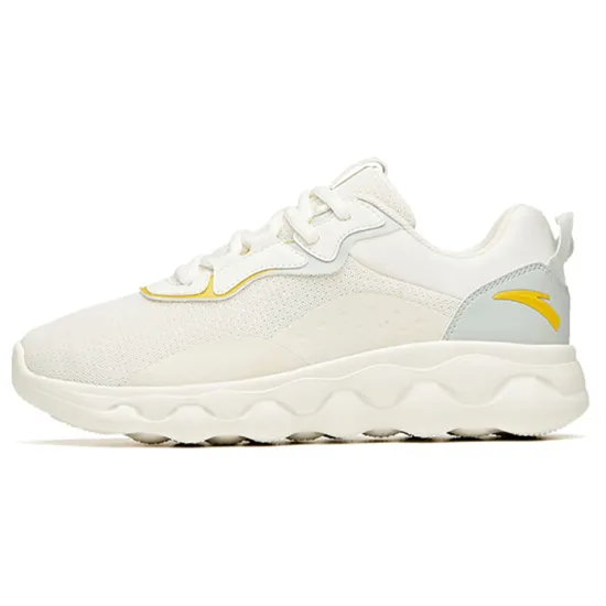 ANTA Running Collection Running Shoes Women's Low-Top Ivory White Gray Green