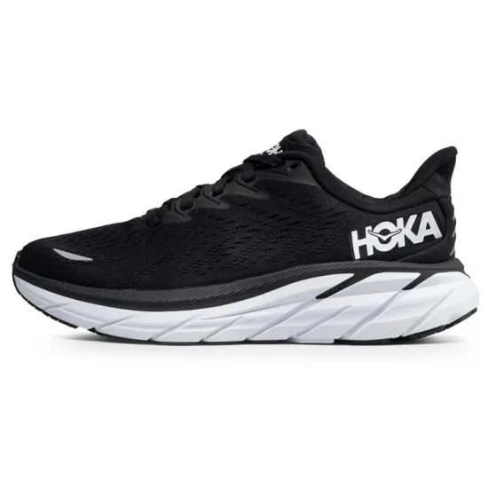 HOKA ONE ONE Clifton 8 Wide 'Black White' Women's