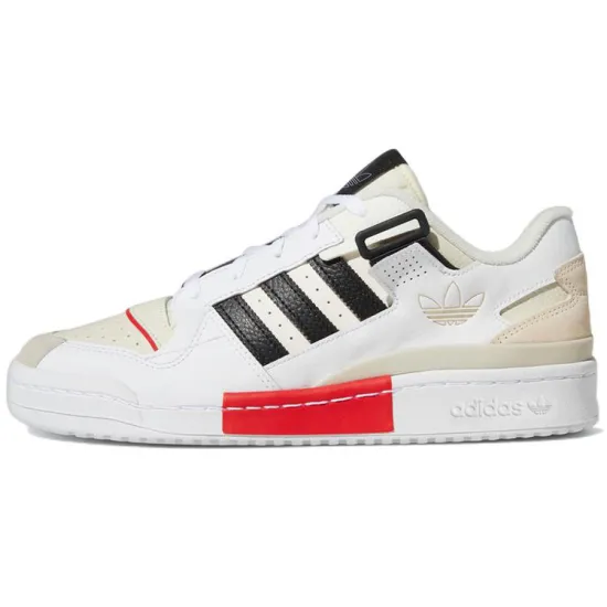 Adidas Originals Forum Exhibit Low White Vivid Red