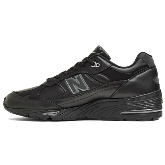New Balance 991 Leather Black Grey Women's