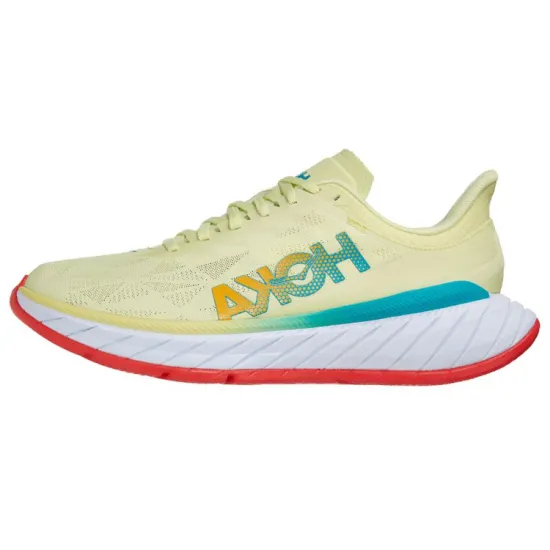 HOKA ONE ONE Carbon X 2 Luminary Green Hot Coral