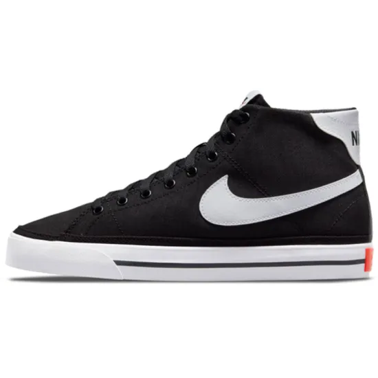 Nike Court Legacy Skateboarding Shoes Men Mid-top Black/white