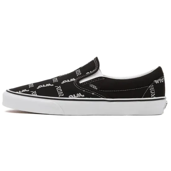 Vans Shadow Vans Classic Slip On Skate Shoes Black/White Women's