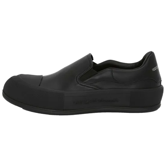 Alexander McQueen Deck Skate Plimsoll Slip-On Triple Black Women's