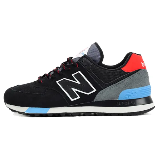 New Balance 574 Black Velocity Red