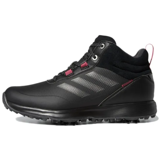 Adidas S2G Mid Cut Golf Core Black Dark Silver Metallic Wild Pink Women's