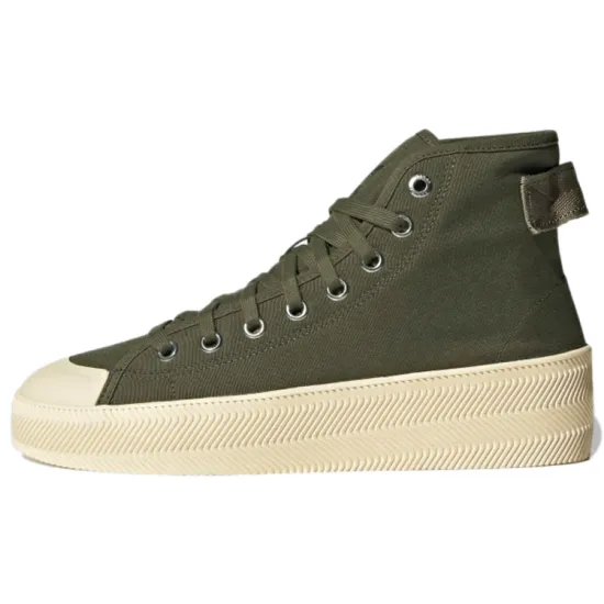Adidas Originals NIZZA Series Skateboard Shoes Unisex High-top Army Green/white