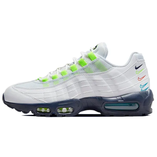 Nike Air Max 95 White Volt Football Grey 3D Multi Swoosh