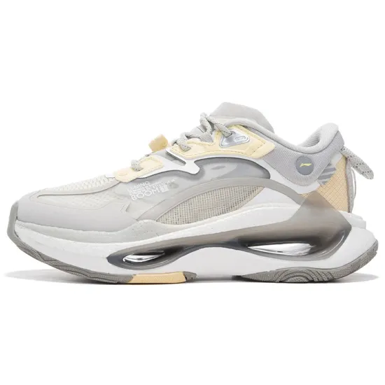 LiNing Exceed Infinity Casual Shoes Women's Low Top Bud Yellow Gray/Antique White