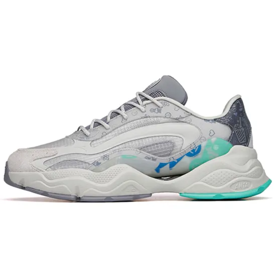 ANTA Millennium 4.0 Chunky Sneakers Men Low-Top One Degree Gray/Sandstorm Gray