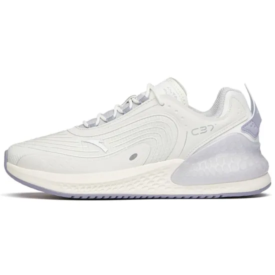 Anta C37+ Anti-Slip Wear-Resistant Low-Top Running Shoes Women's White Gray Purple