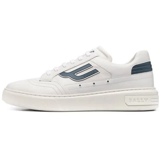 BALLY Embossed-Logo Leather Sneakers