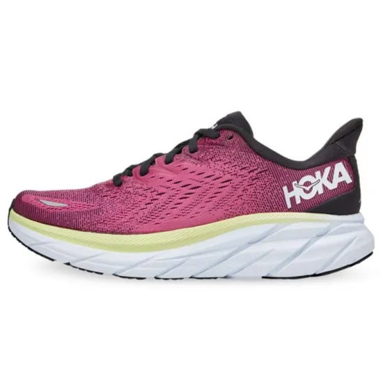 HOKA ONE ONE Clifton 8 Ibis Rose Pink Green Women's
