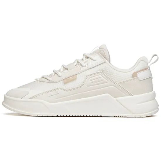 ANTA Skateboard Shoes Men Low-Top Ivory White/Muddy Sand Gray