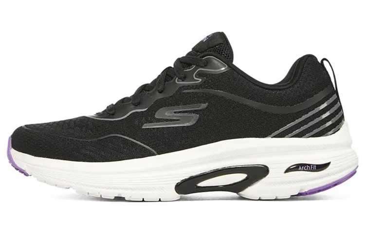 Skechers GO RUN Running Shoes Women's Low Top Black/Purple