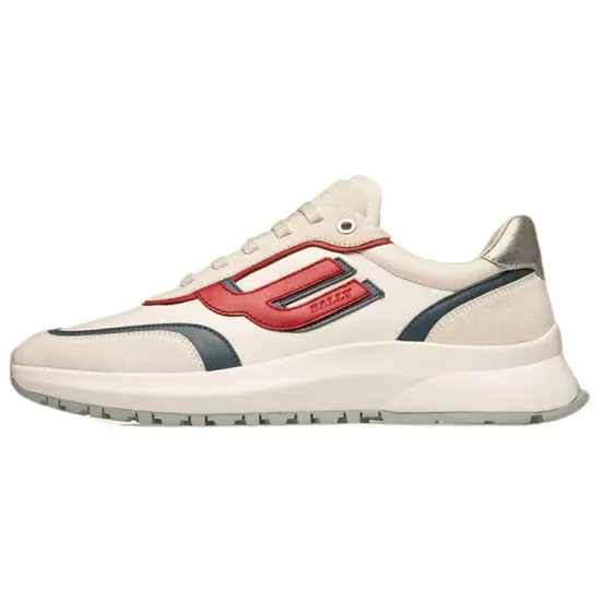 BALLY Demmy Casual Shoes Men Low-Top White Red
